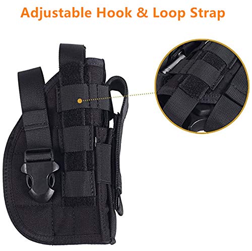 Universal Tactical Gun Holster for Right Hand - Black