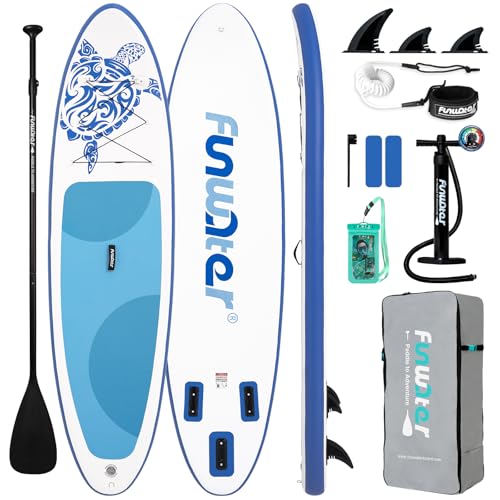 Inflatable Stand Up Paddle Board - 10'6" Blue Turtle Totem