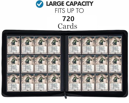 Green 12 Pocket 720-Card Binder - Ringless, Side-Loading Double-Sided Album for YuGiOh MTG TCG