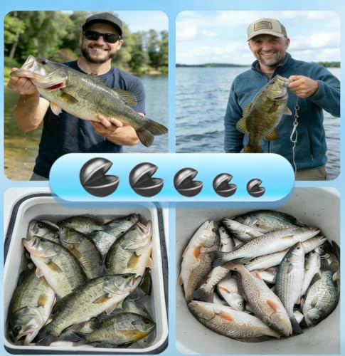 Split Shot Fishing Weights, 200PCS Removable Lead Sinkers - 5 Sizes