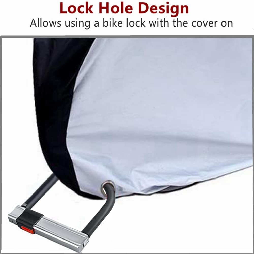 Skiennix Outdoor Waterproof Bike Covers - Secure Lock Hole for Mountain & Electric Bikes