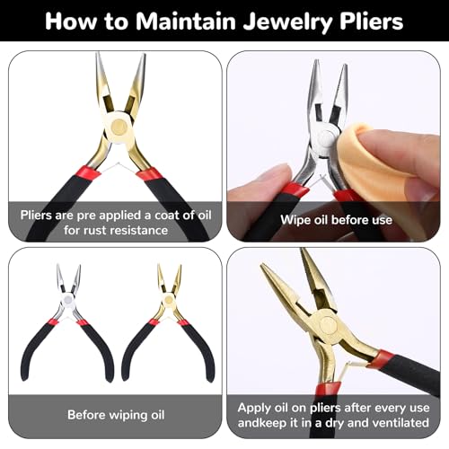 2PCS Zipper Repair Kit - Mini Needle Nose Pliers Zipper Pliers Long Nose Craft Plier, Repair Zippers Pullers End Cutting Plier for Jewelry Making, Nail Puller Tool for Carpenter