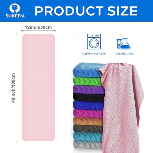 Cooling Towels for Neck & Face - 4 Pack Macaron Colors