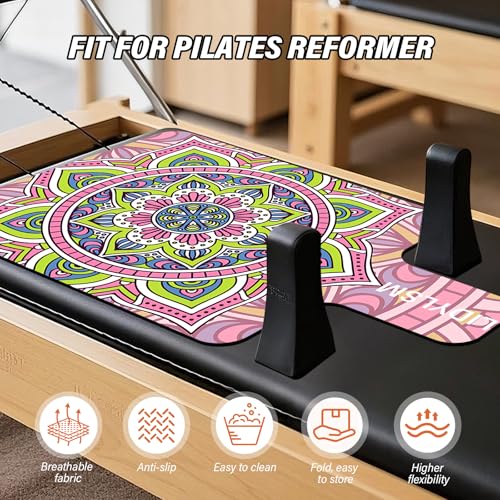 Pilates Reformer Mat - Non-Slip Lightweight Towel - Pink