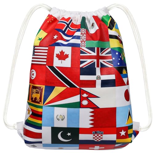 World Cup 2026 Drawstring Bag - Global Flags Design
