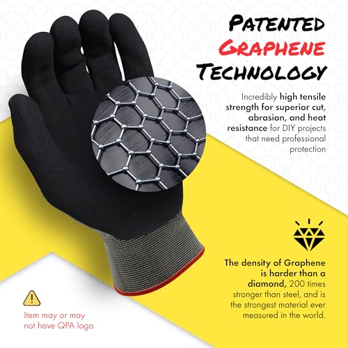 Quest Protective Apparel Cut Resistant Gloves - Puncture Resistant Cutting Gloves Work - Constructed with Graphene Technology