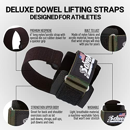 Schiek Deluxe Dowel Lifting Straps 1000-DLS Camouflage