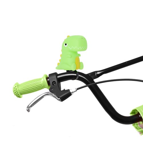 Two's Company Dino-mite Ride Dinosaur Soft Squeezable Bicycle Horn, 4.5-Inch, Plastic, Green
