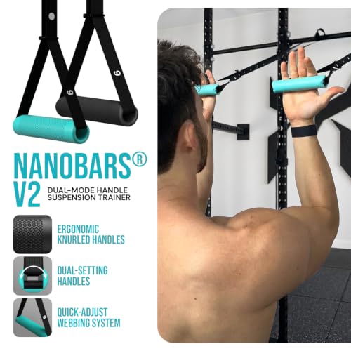 Portable Suspension Trainer - Kensui NanoBars V2, 600 lb Load - Black