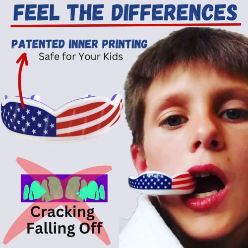 Youth Sports Mouth Guard for Kids - USA Flag & Custom Designs