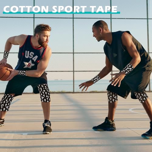 Athletic Tape 2 Inch x 23 ft Cotton - Black for Sports