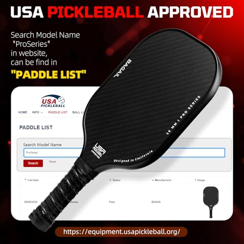 Pickleball Paddle Set - USAPA Approved, Lightweight 2-Pack - Black