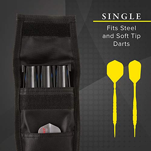 Casemaster Single Dart Case – Holds 3 Steel or Soft Tip Darts, Nylon