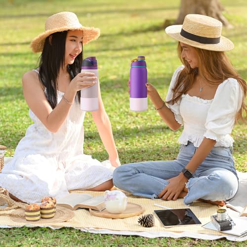 Silicone Water Bottle Boot - 2PCS Anti-Slip Protective Sleeves for Owala 24oz, 32oz, 40oz