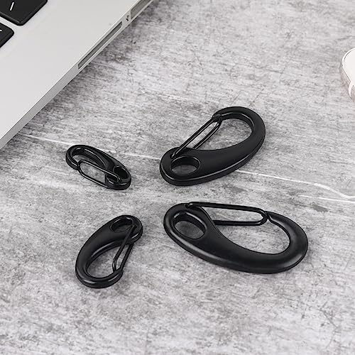12 Pack Carabiner Clips - 1.23 Inch Spring Snap Hook Buckles