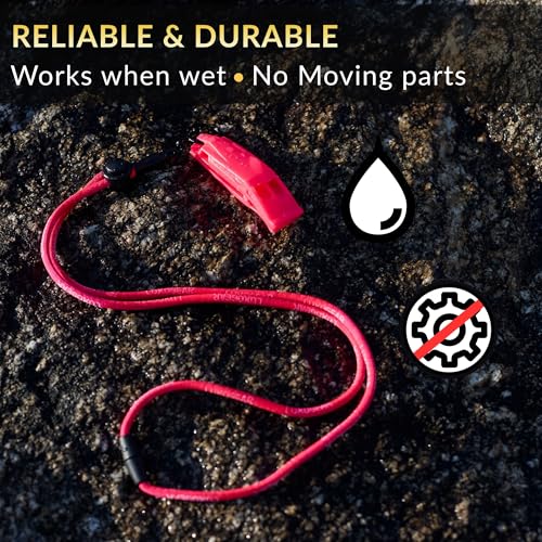 LuxoGear Pink Whistle (2-Pack) 120dB Loud Safety & Emergency with