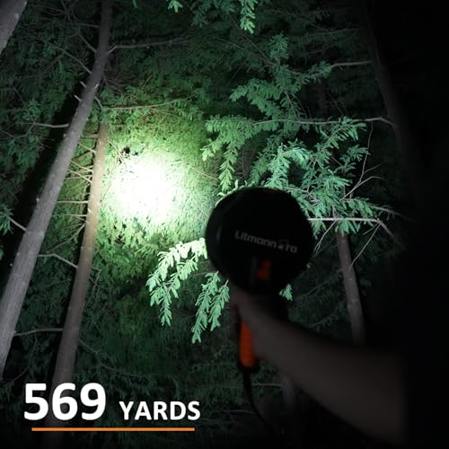 2000 Lumens Handheld Spotlight with Car Charger, LED Flashlight for Camping & Outdoor Activities