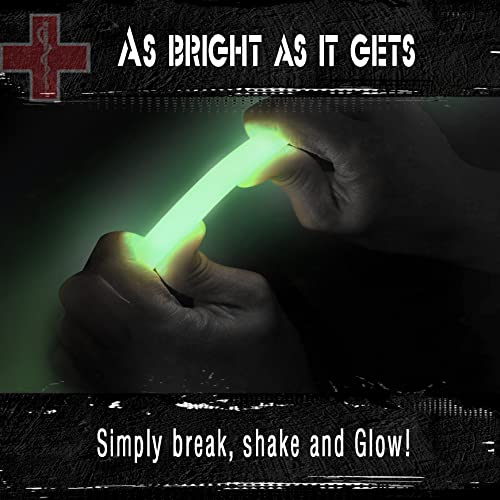 Ultra Bright Green Glow Sticks - 6 Inch Emergency Light Sticks for Camping, Parties, and Blackouts - 12 Hour Duration