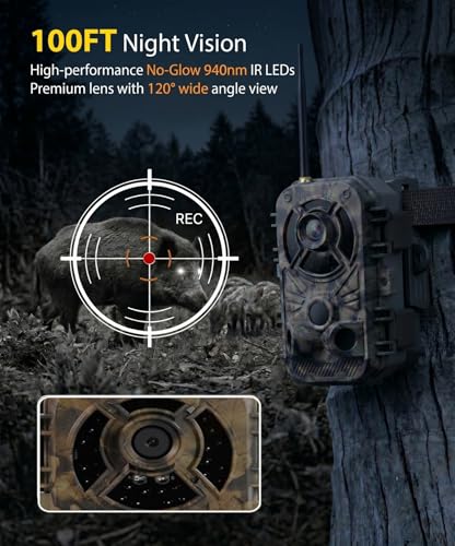 Digitgarden Camouflage 4K 48MP WiFi Trail Camera Night Vision Waterproof