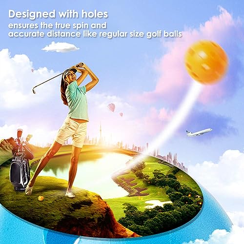 Hollow Golf Practice Balls - 40mm Airflow Training Balls - Mixed Color 12 Pcs