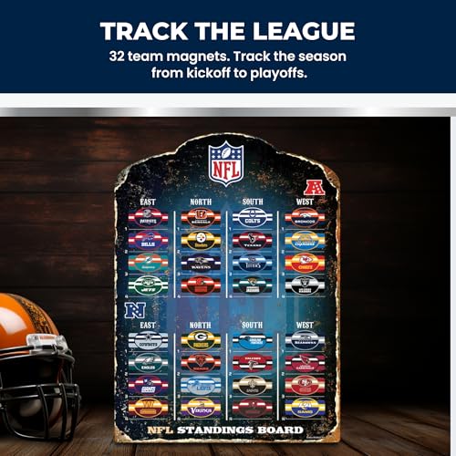 NFL Magnetic Standings Board with 32 Team Embossed Magnets