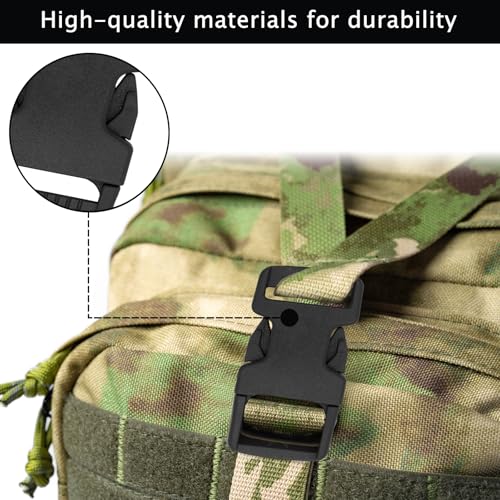 1'' Quick Side Release Buckle for Tactical Vest & Backpack - Black