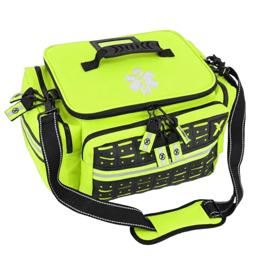 Mid-Sized First Responder EMT Bag with 248+ Supplies - Fluorescent Yellow