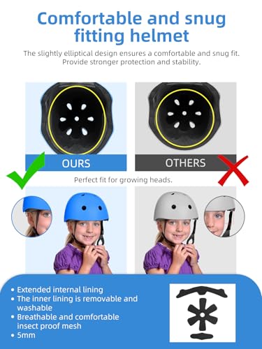 XJD Toddler Bike Helmet Small Blue 20.08-21.26 inches (51-54cm) for Ages 2-8