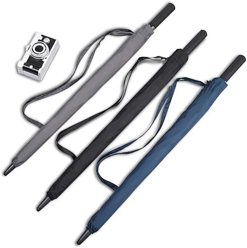 Large Oversize Golf Umbrella by USA - Windproof Double Canopy with Teflon Coating | Coal Black
