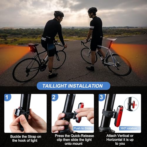 Rechargeable 5-LED Bicycle Tail Light with 4 Modes