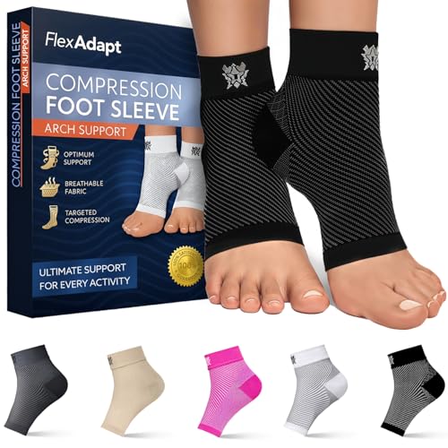 Compression Socks for Plantar Fasciitis Relief - Medium Black