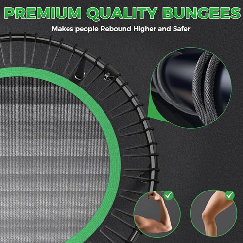 40" Rebounder Trampoline for Adults - Green, 450 LBS Capacity