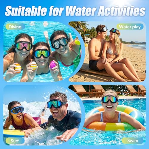 Seago Adult & Youth Anti-Fog Swim Goggles Clear View UV400 Pool Goggles