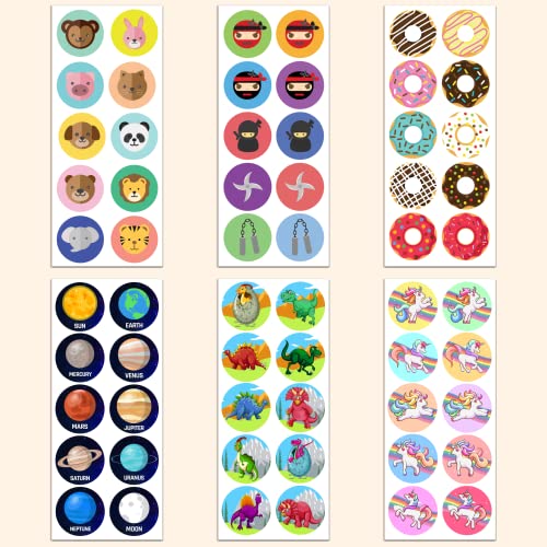 Unicorn Sticker Sheets - 20 Sheets with 200 Self-Adhesive Stickers