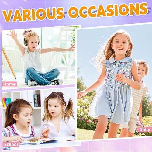 Eyean Girls Athletic Crew Socks 6 Pairs for Kids 9-13 Years Striped D