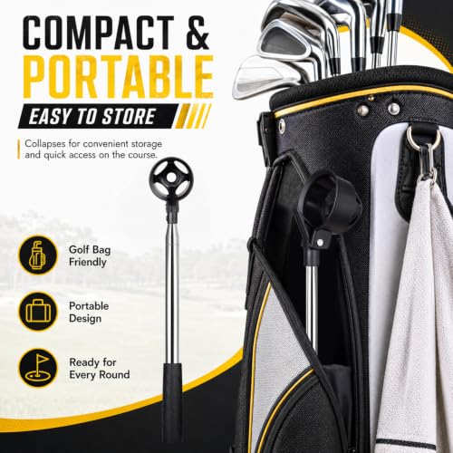 Pro Auto-Lock Golf Ball Retriever Telescopic Stainless Steel Water Golf Accessory