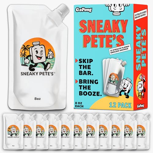 12 Pack Hidden Liquor Pouches - 8 oz Leakproof Flasks