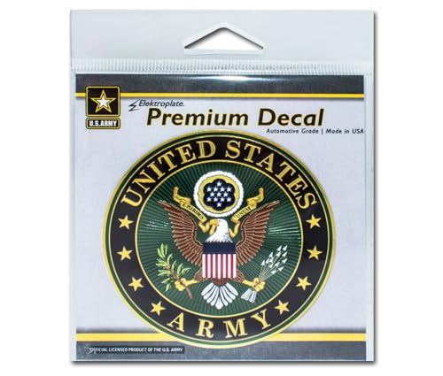 US Army Crest Premium Embossed Car Decal - 3.25" Army Seal