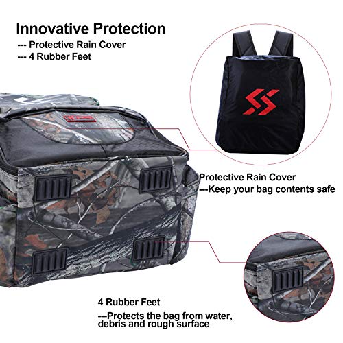 Sougayilang Waterproof Camouflage Fishing Tackle Backpack with 4 Trays