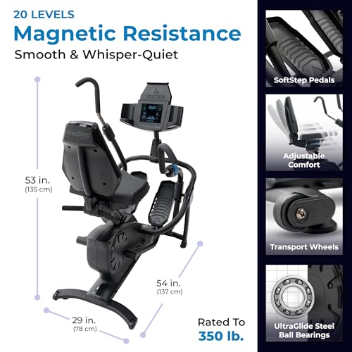 FreeStep Recumbent Cross Trainer - Zero-Impact Exercise Bike LT7