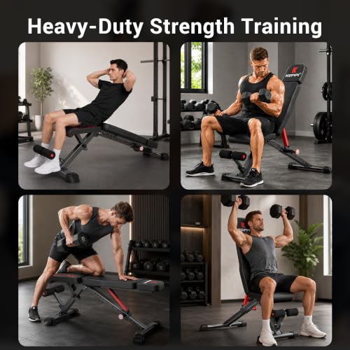 Adjustable Foldable Weight Bench - 900Lb Capacity for Home Gym