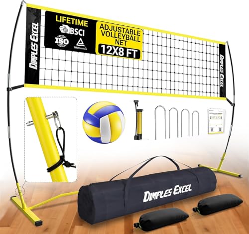 Portable Volleyball Net Set - Adjustable Heights, Quick Setup