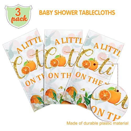 Little Cutie Tablecloths - Orange Fruit Design, 3 Pack
