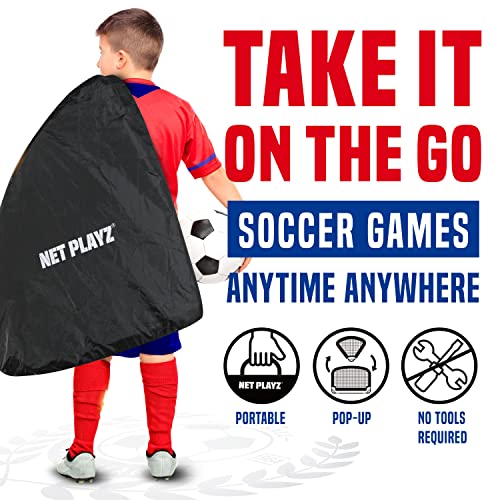 Portable Soccer Goal Set - 4ft x 3ft Fold-Up Training Goals - Set of 2