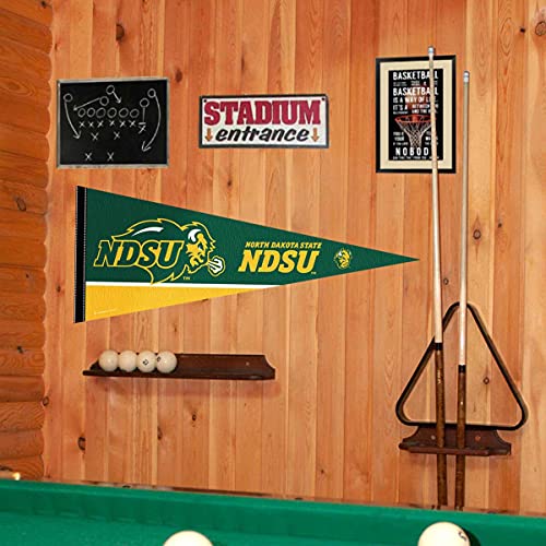 North Dakota State Bison Pennant Full Size Felt Banner 12x30 Inch Sports Decor