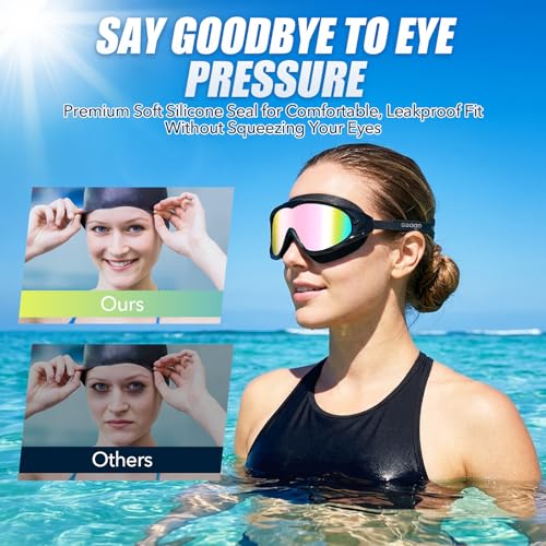 Seago Adult & Youth Anti-Fog Swim Goggles Clear View UV400 Pool Goggles