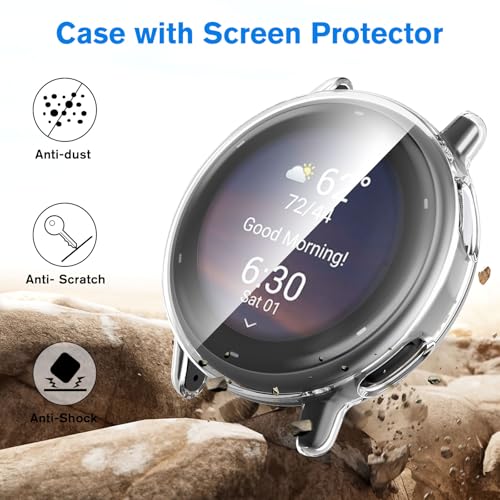 Garmin Vivoactive 5 Screen Protector Case - Clear x 3 Packs