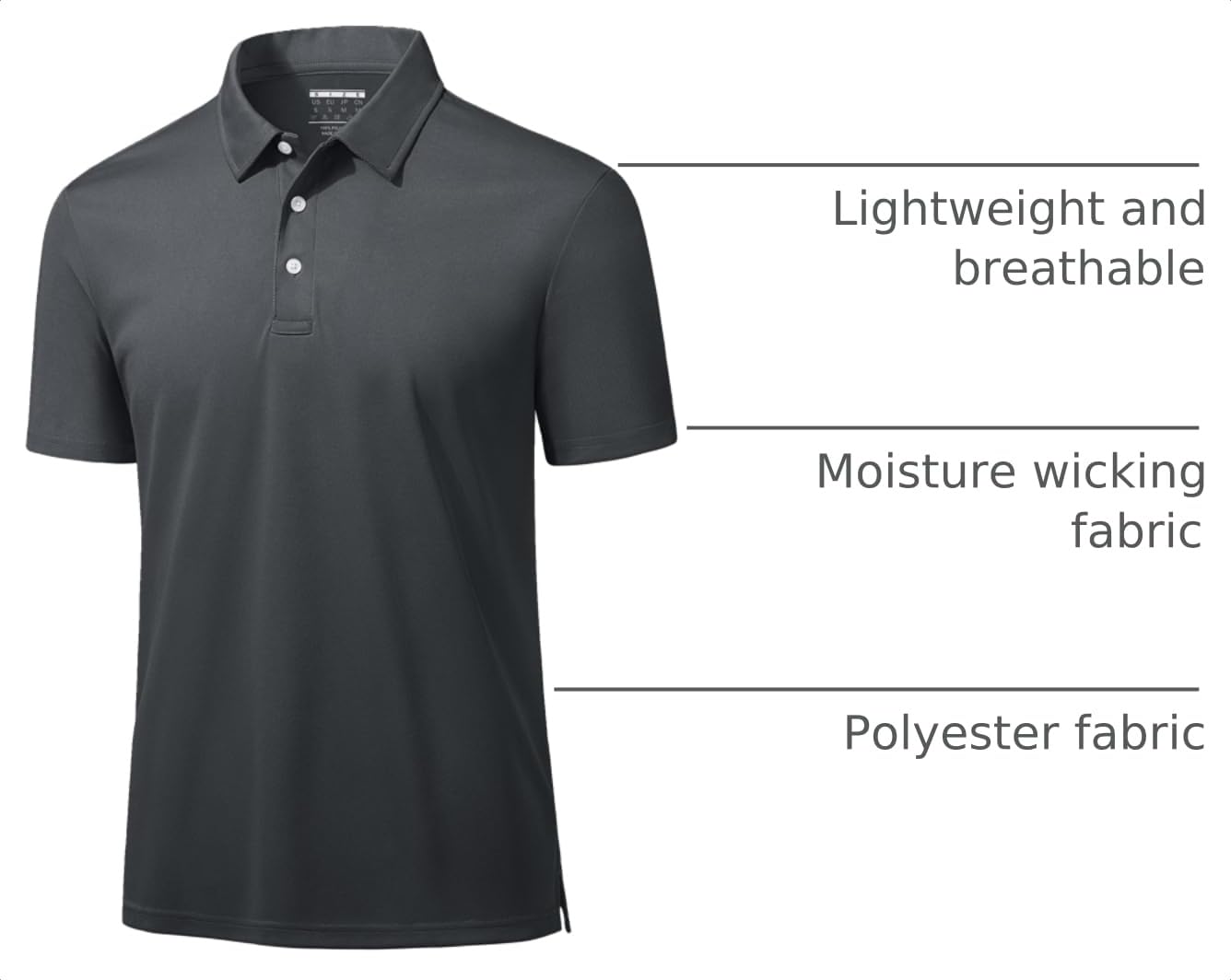 MAGCOMSEN Polo Shirts for Men Short Sleeve Performance Golf Polos Moisture Wicking Casual Collared Shirts Summer Top
