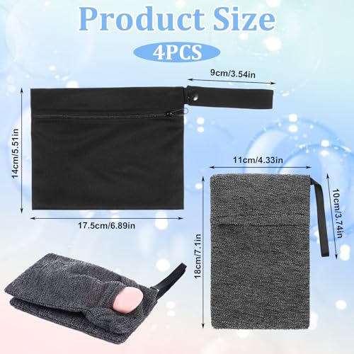 Portable Soap Pouch Set - 2 Soap Bags & 2 Foaming Nets