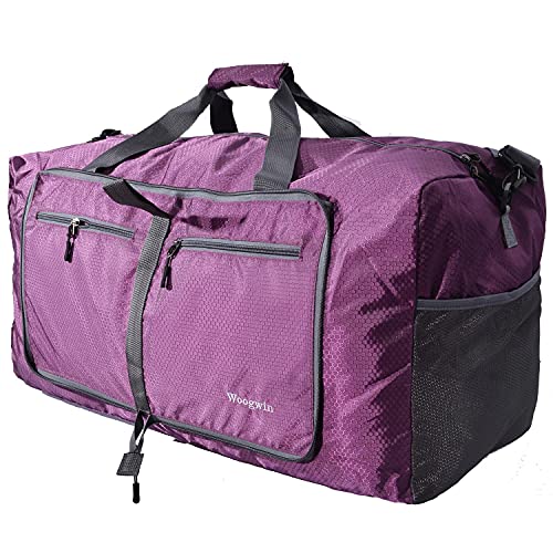 Large Waterproof Travel Duffel Bag - Foldable Gym & Beach Tote